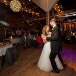 Wedding couple dancing in our barn at a Wisconsin Destination, unique place to visit in Wisconsin