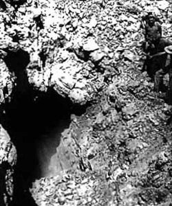 The first opening to the cave in 1939. A moment in the history of Wisconsin