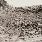 Limestone Quarry with workers on the day of discovery in 1939