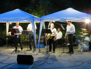 Band under tent at Cave of the Mounds