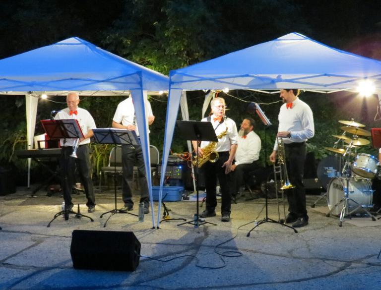 Band under tent at Cave of the Mounds one of the many Fun Things to do