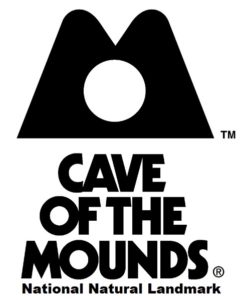 Cave of the Mounds Vertical Logo Black and White