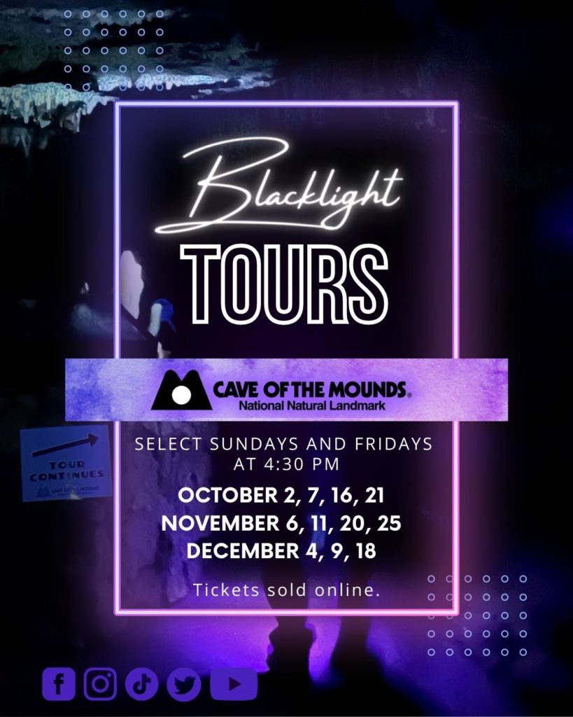 Blacklight Tours at 4.30 PM on select Sundays and Fridays