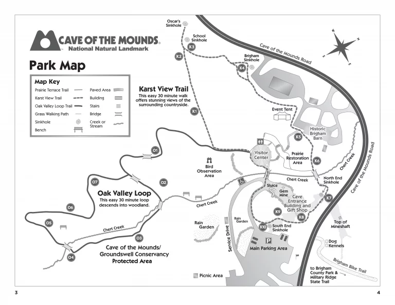Trail Map with hiking trails