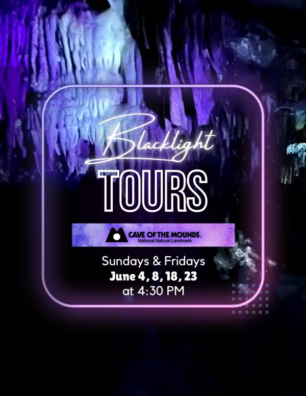 Blacklight Tours. June 4, 8, 18, 23 at 4:30 PM