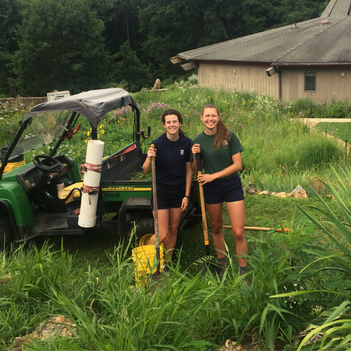 Photo of our two gardeners at this Southern Wisconsin attraction.