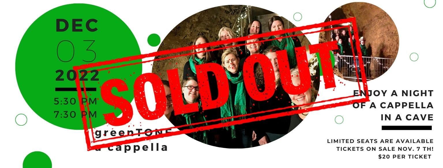 SOLD OUT December 3rd, 2022 at 5:30 PM & 7:00 PM – Concert by greenTONE a cappella