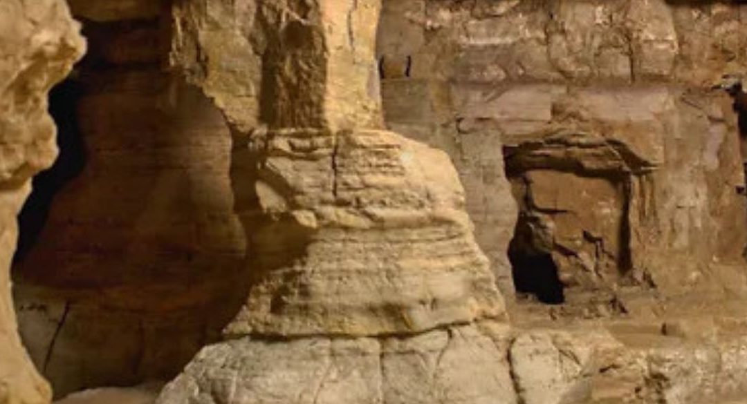 In a cave that kind of looks like a Star Trek film